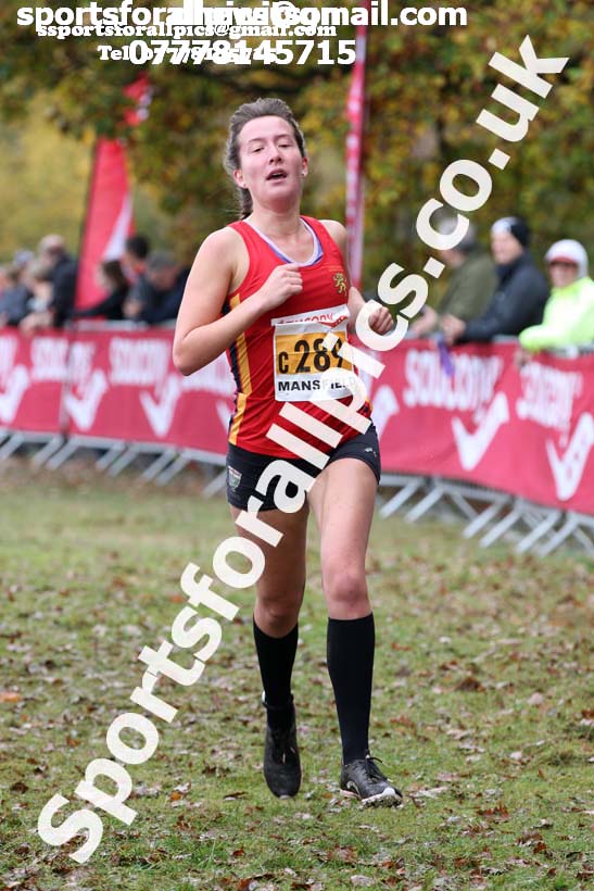 Womens junior National Cross Country Relay, Berry Hill Park, Mansfield. Photo:  David T. Hewitson/Sports for All Pics
